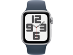Смарт часовници Apple Watch SE2 v2 GPS 44mm Silver Alu Case w Storm Blue Sport Band - S/M