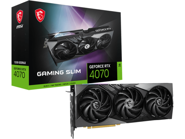 Видео карти MSI GeForce RTX 4070 GAMING SLIM 12G
