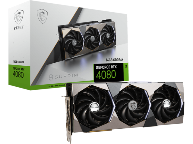 Видео карти MSI GeForce RTX 4080 16GB SUPRIM