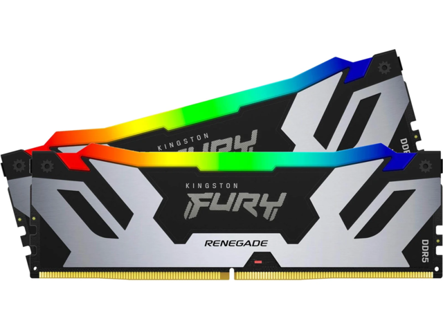 Оперативна памет 96GB (2x48GB) DDR5 6000 MT/s Kingston Fury Renegade RGB Black/Silver