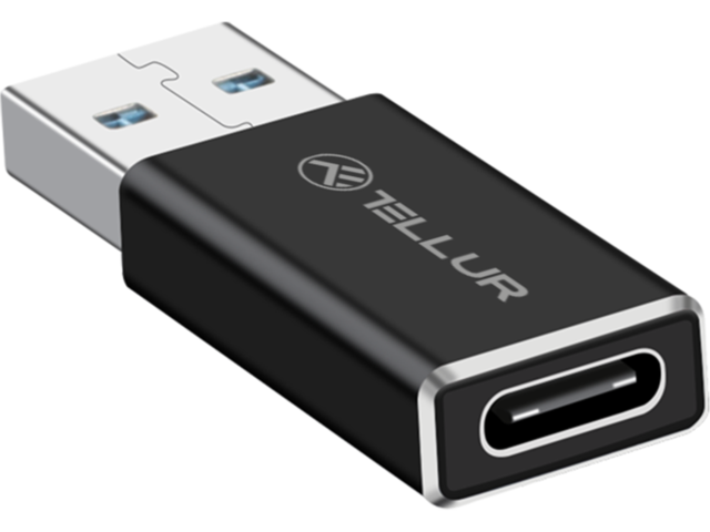 Кабели и Адаптери Tellur адаптер, USB-A - USB-C