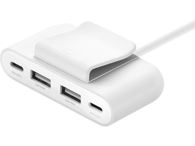 USB Хъб Belkin BoostCharge 4-Port USB Power Extender White