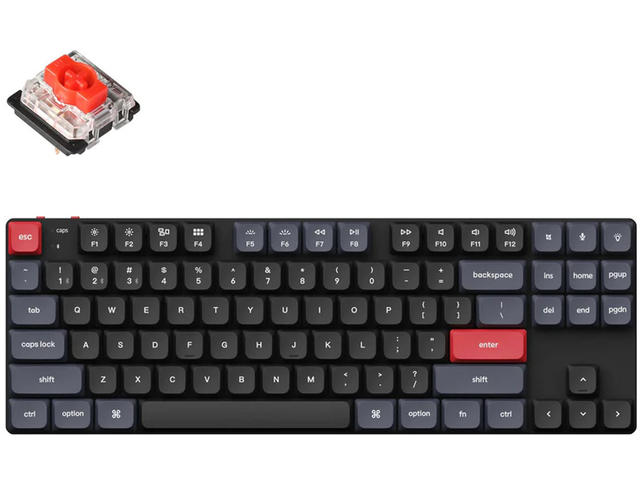 Клавиатури Keychron K1 Pro QMK/VIA TKL Gateron Low Profile Red Switch