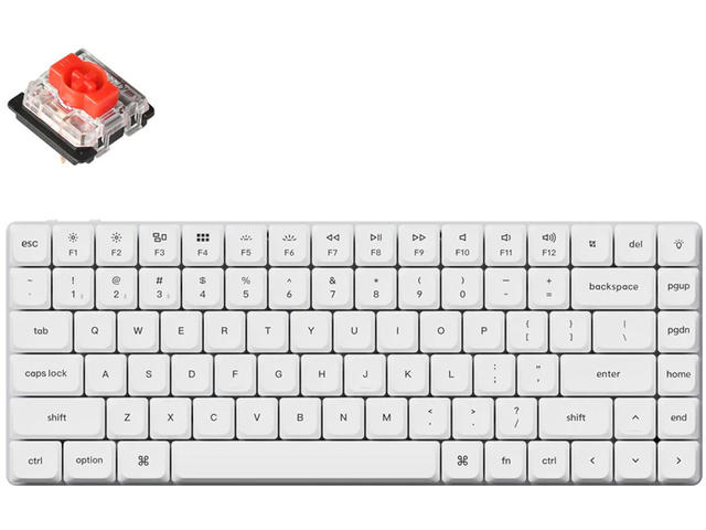 Клавиатури Keychron K3 Pro White QMK/VIA Hot-Swappable Gateron Low Profile Red Switch, RGB Backlight