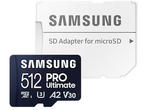 Карти памет Samsung PRO Ultimate microSDXC 512GB, + Adapter