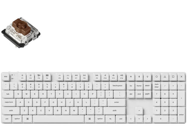 Клавиатури Keychron K5 Pro White QMK/VIA Full-Size Hot-Swappable Low-Profile Gateron Brown Switches 