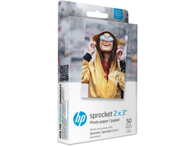 Хартия HP Sprocket Photo Paper 2 x 3 инча, 50 броя