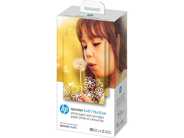 Хартия HP Sprocket Studio Paper 4 x 6 инча, 80 броя