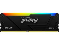 Оперативна памет 16GB (2x8GB) DDR4 3600 MT/s Kingston FURY BEAST Black RGB