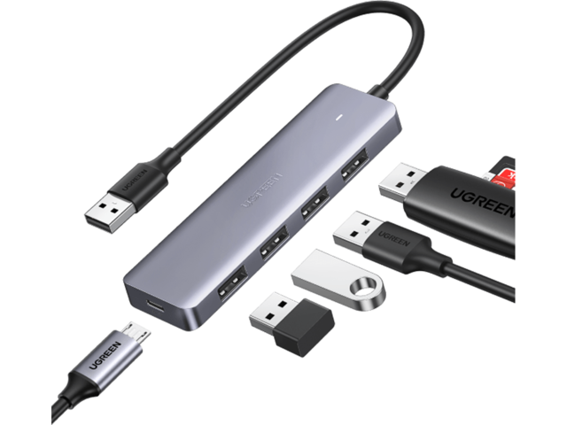 USB Хъб Ugreen USB хъб 3.0 Ultra Slim с 5Gbps трансфер на данни