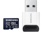 Карти памет 512GB Samsung PRO Ultimate microSD kарта с четец (2023)