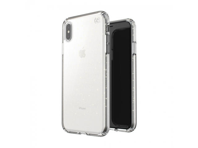 Калъфи Speck iPhione XS Max PRESIDIO CLEAR + GLITTER (CLEAR WITH GOLD GLITTER/CLEAR)