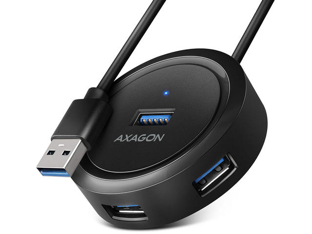USB Хъб Axagon HUE-P1A SuperSpeed USB-A ROUND hub
