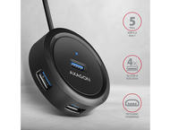 USB Хъб Axagon HUE-P1A SuperSpeed USB-A ROUND hub