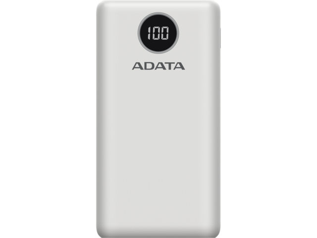 Външни батерии ADATA P20000QCD Power Bank 20000mAh, White