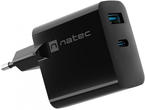 Зарядни устройства Natec Ribera Gan 65W, Black