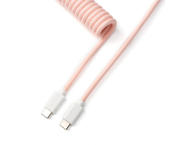 Кабели за клавиатури Keychron Coiled Aviator Straight Custom USB Cable USB-C - USB-C , Light Pink