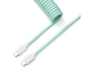 Кабели за клавиатури Keychron Coiled Aviator Straight Custom USB Cable USB-C - USB-C , Mint