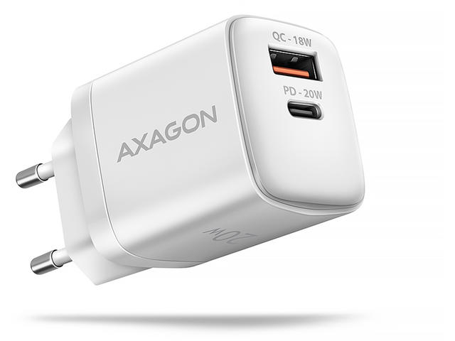 Зарядни устройства Axagon ACU-PQ20W PD3.0 & QC4+ DUAL OUTPUTS wall charger 20W