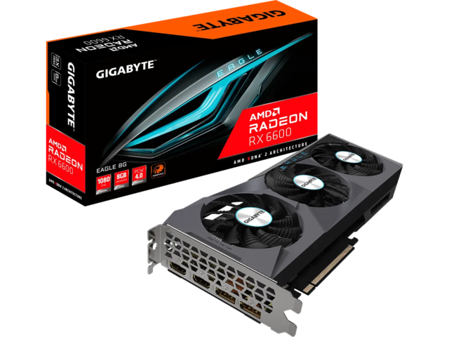 Видео карти GIGABYTE Radeon RX 6600 EAGLE 8GB