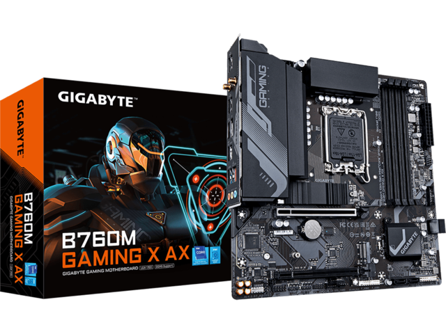 Дънни платки GIGABYTE B760M GAMING X AX