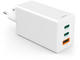 Зарядни устройства Hama, GaN, мини зарядно устройство, PD, 100 W, бяло