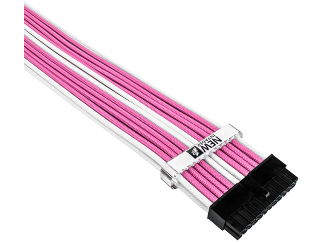 Кабели за компоненти 1stPlayer комплект удължителни кабели Custom Modding Cable Kit Pink/White