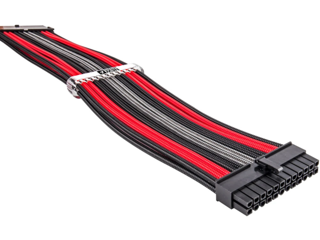 Кабели за компоненти 1stPlayer комплект удължителни кабели Custom Modding Cable Kit Black/Red/Gray
