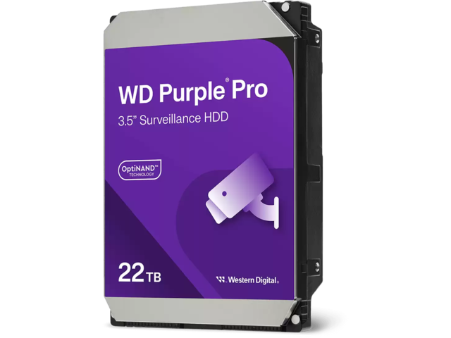 Твърди дискове 22TB 7200rpm Western Digital Purple Pro Smart Video