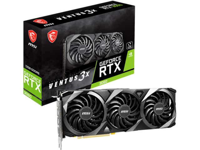 Видео карти MSI GeForce RTX 3060 VENTUS 3X 12GB