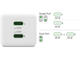 Зарядни устройства Hama, GaN, 2x USB-C, мини зарядно устройство, PD, 65 W, бяло 