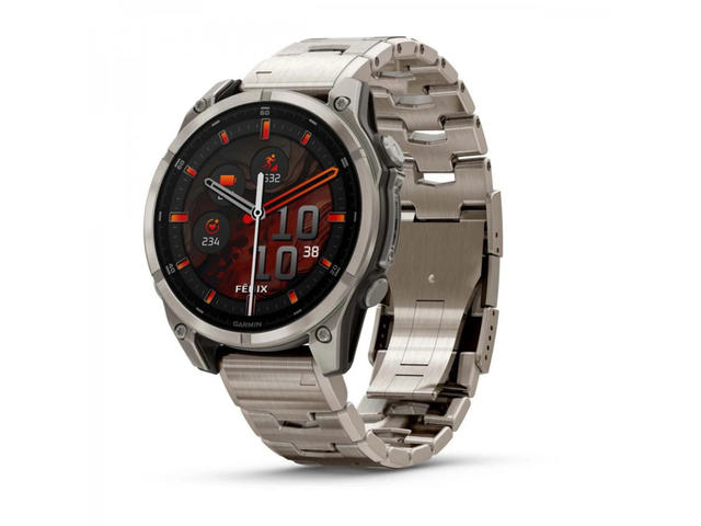 Смарт часовници Garmin fēnix® 8 – 47 mm, AMOLED Sapphire - Titanium с Vented титаниева каишка