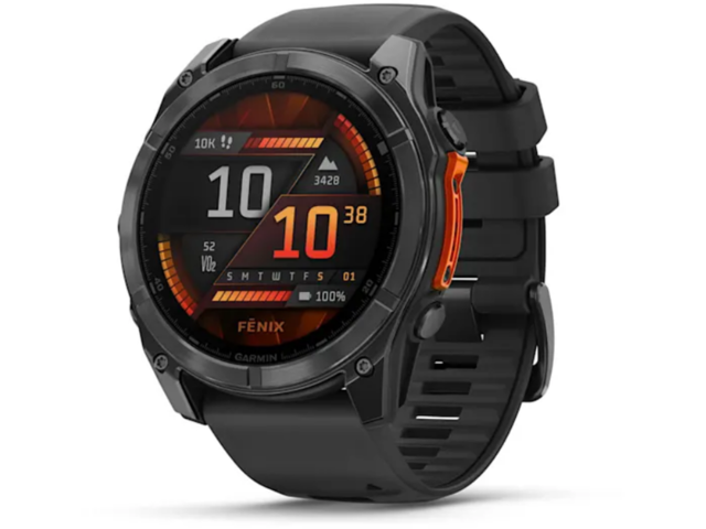 Смарт часовници Garmin fēnix® 8 – 51 mm, AMOLED  Slate Gray с Black силиконова каишка