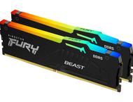 Оперативна памет 64GB (2x32GB) DDR5 6000 MT/s Kingston FURY BEAST RGB XMP