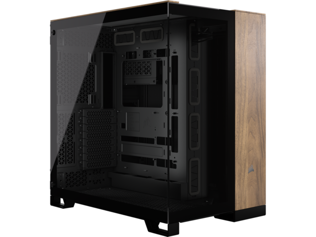 Кутии Corsair 6500X TG Black/Walnut Wood