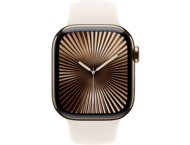 Смарт часовници Apple Watch Series 10 GPS + Cellular 42mm Gold Titanium Case with Starlight Sport Band - S/M