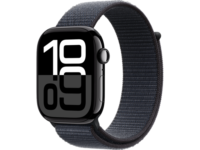 Смарт часовници Apple Watch S10 GPS 46mm Jet Black Alu Case with Ink Sport Loop