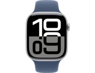 Смарт часовници Apple Watch S10 GPS 46mm Silver Alu Case with Denim Sport Band - S/M