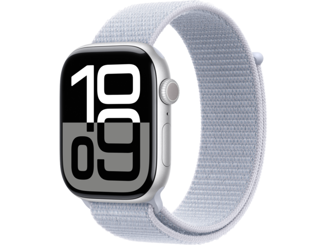 Смарт часовници Apple Watch S10 GPS 46mm Silver Alu Case with Blue Cloud Sport Loop