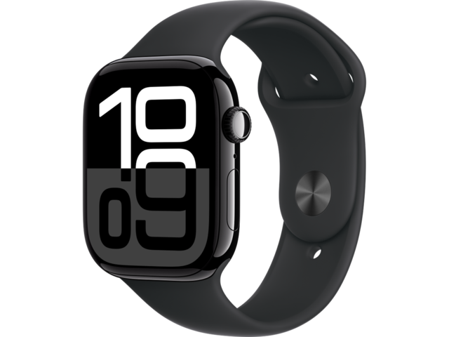 Смарт часовници Apple Watch S10 GPS 46mm Jet Black Alu Case with Black Sport Band - S/M
