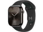 Смарт часовници Apple Watch S10 GPS + Cellular 46mm Slate Titanium Case with Black Sport Band - M/L
