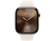 Смарт часовници Apple Watch S10 GPS + Cellular 46mm Gold Titanium Case with Starlight Sport Band - S/M