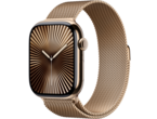 Смарт часовници Apple Watch S10 GPS + Cellular 46mm Gold Titanium Case with Gold Milanese Loop - S/M
