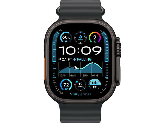 Смарт часовници Apple Watch Ultra2 GPS + Cellular 49mm Black Titanium Case with Black Ocean Band