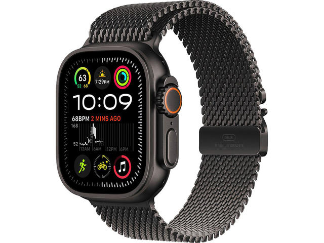 Смарт часовници Apple Watch Ultra2 (2024) GPS + Cellular 49mm Black Titanium Case with Black Titanium Milanese Loop - L