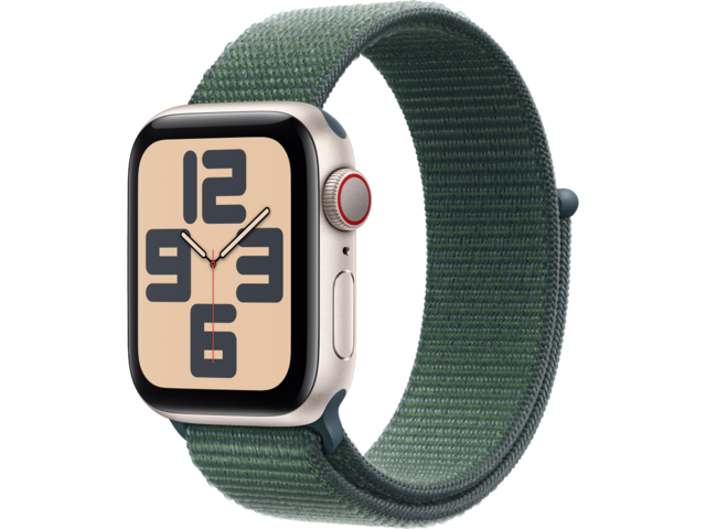 Смарт часовници Apple Watch SE2 GPS + Cellular 40mm Starlight Alu Case with Lake Green Sport Loop