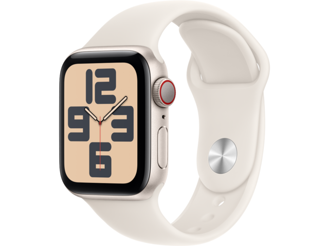 Смарт часовници Apple Watch SE2 GPS + Cellular 40mm Starlight Alu Case with Starlight Sport Band - M/L