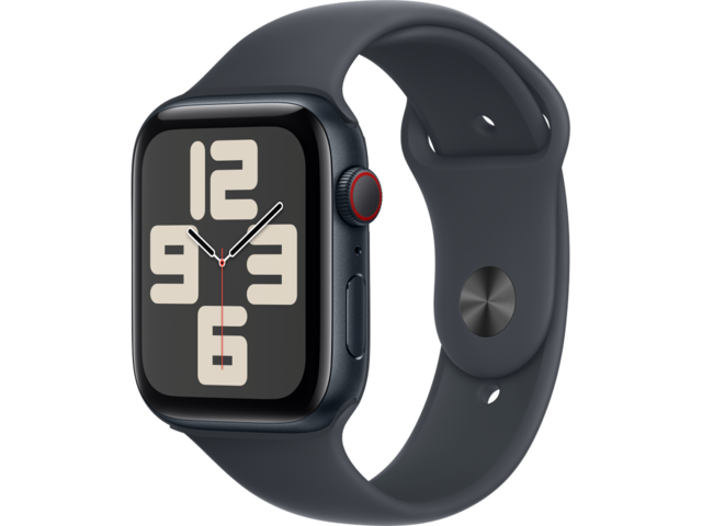 Смарт часовници Apple Watch SE2 GPS + Cellular 44mm Midnight Alu Case with Midnight Sport Band - S/M