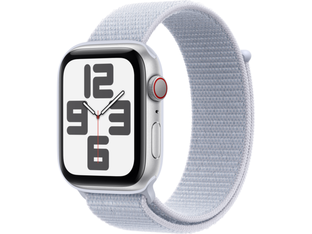 Смарт часовници Apple Watch SE2 GPS + Cellular 44mm Silver Alu Case with Blue Cloud Sport Loop