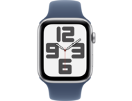 Смарт часовници Apple Watch SE2 GPS 44mm Silver Alu Case with Denim Sport Band - S/M